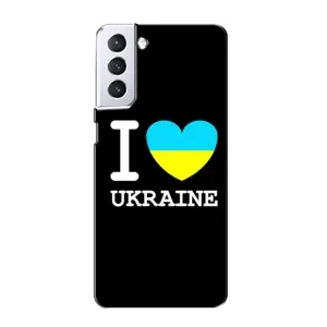 Чехол с Украинской символикой на Самсунг С21 (I Love Ukraine)