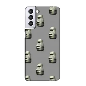 Бампер с принтом Мемы для Samsung Galaxy S21 (Каменное лицо)