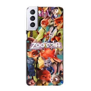 Силиконовый чехол с принтом Зоотрополіс для Samsung Galaxy S21 (Коллаж героев)