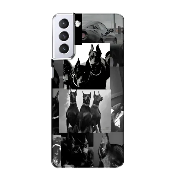 Чехол с рисунком «Коллаж Доберман» для Samsung Galaxy S21 Чехол с рисунком «Коллаж Доберман» для Samsung Galaxy S21