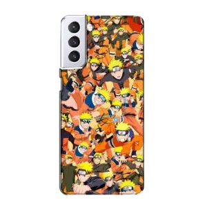 Чехлы с принтом Наруто на Samsung Galaxy S21 (Коллаж Наруто)