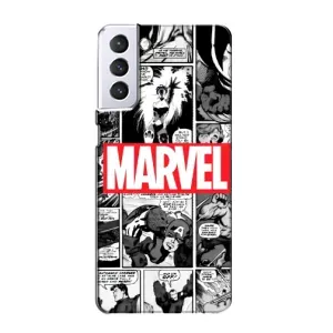 Силиконовый Чехол для Samsung Galaxy S21 (Комикс Марвел)