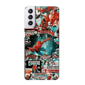 Чехол Супергерой Человека Паука на Samsung Galaxy S21 (Комиксы Человек Паук)