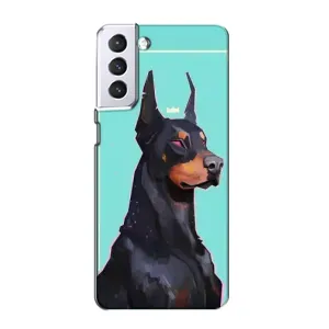 Чехол ДОБЕРМАН для Samsung Galaxy S21 (Король доберман)