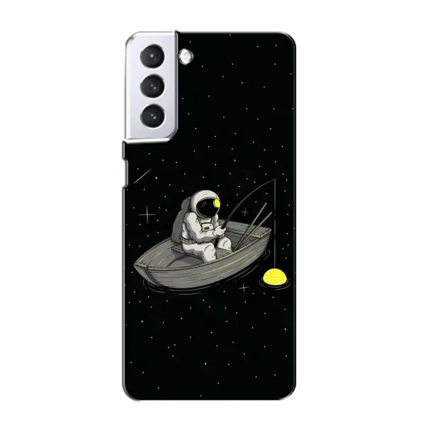 Чехол с рисунком «Космонавт на рыбалке» для Samsung Galaxy S21 Чехол с рисунком «Космонавт на рыбалке» для Samsung Galaxy S21