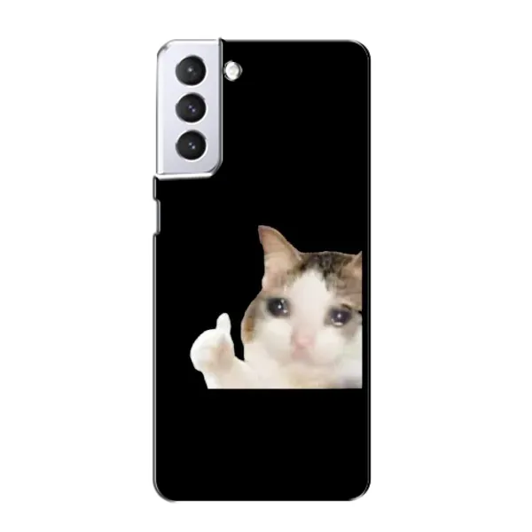 Чехол с рисунком «Кот в слезах» для Samsung Galaxy S21 Чехол с рисунком «Кот в слезах» для Samsung Galaxy S21