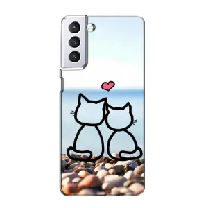 Силиконовые Чехлы Любимому человеку для Samsung Galaxy S21 (Котейки)
