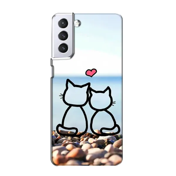 Чехол с рисунком «Котейки» для Samsung Galaxy S21 Чехол с рисунком «Котейки» для Samsung Galaxy S21