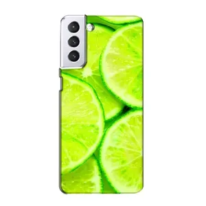 Чохол з зображенням смачної їжі для Samsung Galaxy S21 (Лайм)