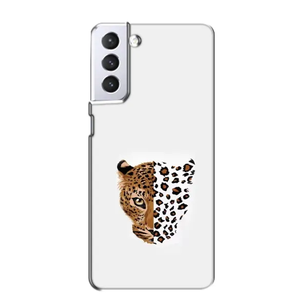 Чехол с рисунком «Леопард на белом» для Samsung Galaxy S21
