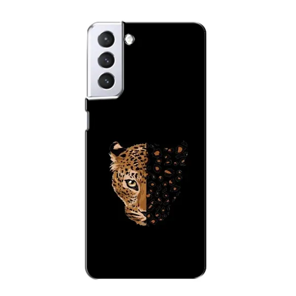 Чехол с рисунком «Леопард на черном» для Samsung Galaxy S21