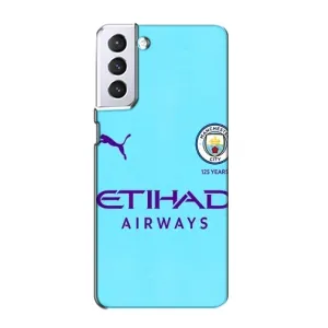 Силиконовые Чехлы принт Футбол на Samsung Galaxy S21 (Man City)