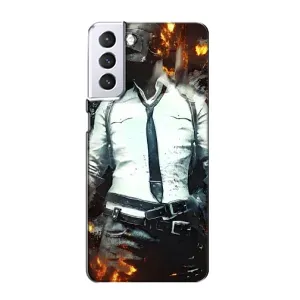 Чохол з картинкою "Герой Pubg" на Samsung Galaxy S21 (Man Пубг)