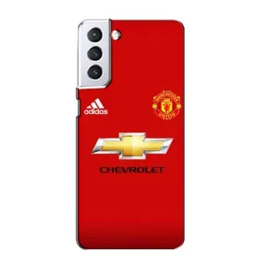 Силиконовые Чехлы принт Футбол на Samsung Galaxy S21 (Man United)
