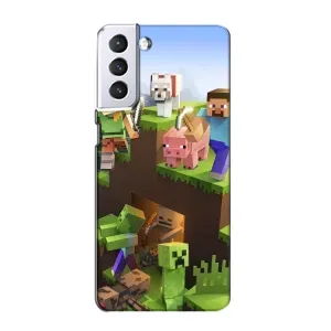Чохли для Samsung Galaxy S21 (Персонажі МайнКрафт) (Майн-крафт)