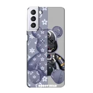 Силиконовый чехол для Samsung Galaxy S21 (Медведь Louis Vuitton)