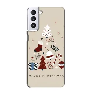 Чехол Санта Клаус для Samsung Galaxy S21 (Merry Christmas)