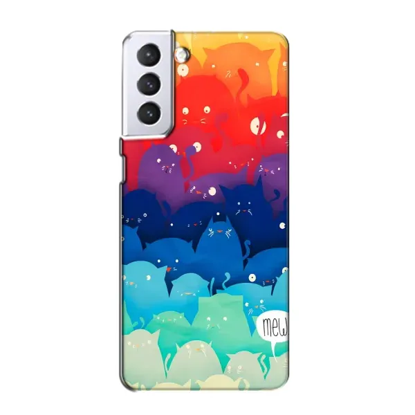 Чехол с рисунком «Mew» для Samsung Galaxy S21