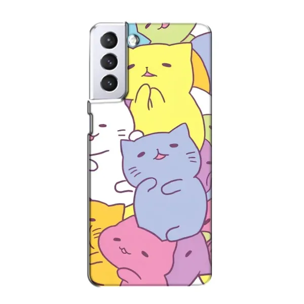 Чехол с рисунком «Милые котики» для Samsung Galaxy S21 Чехол с рисунком «Милые котики» для Samsung Galaxy S21