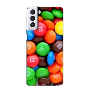 Чохол з зображенням смачної їжі для Samsung Galaxy S21 (Різнокольорові M&M'S)