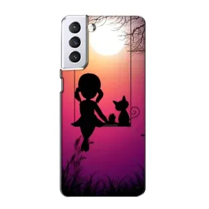 Девчачий Чехол для Samsung Galaxy S21 (На качели)