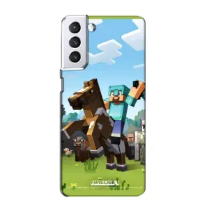 Чохли для Samsung Galaxy S21 (Персонажі МайнКрафт) (На коні)