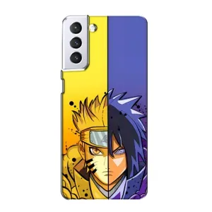 Купить Чехлы на телефон с принтом Anime для Samsung Galaxy S21 (Naruto Vs Sasuke)