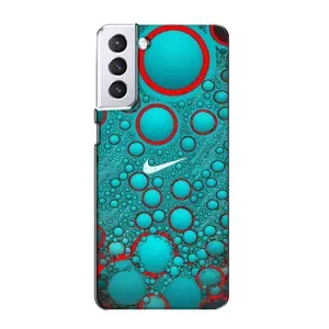 Силиконовый Чехол на Samsung Galaxy S21 с картинкой Nike (Найк зеленый)