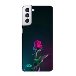 Чехлы с принтом Розочки для Samsung Galaxy S21 (Ночная роза)