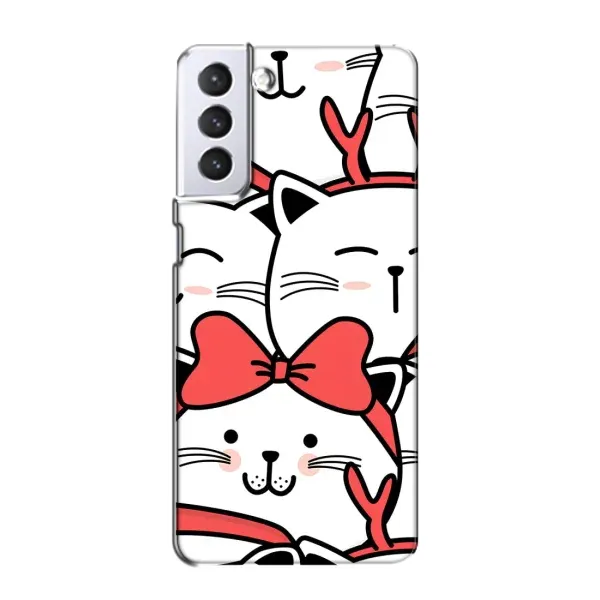 Чехол с рисунком «Новогодние котики» для Samsung Galaxy S21 Чехол с рисунком «Новогодние котики» для Samsung Galaxy S21