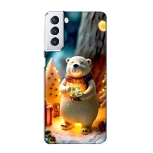 Чехлы на Новый Год Samsung Galaxy S21 (Новогодний ведмеженок)