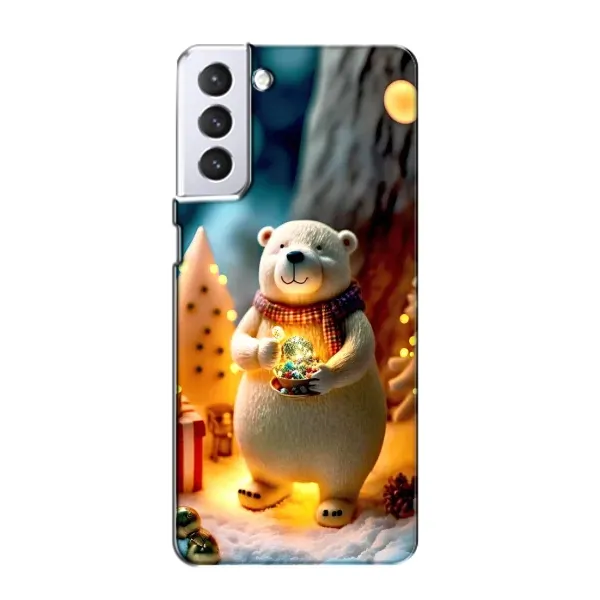 Чехол с рисунком «Новогодний ведмеженок» для Samsung Galaxy S21 Чехол с рисунком «Новогодний ведмеженок» для Samsung Galaxy S21
