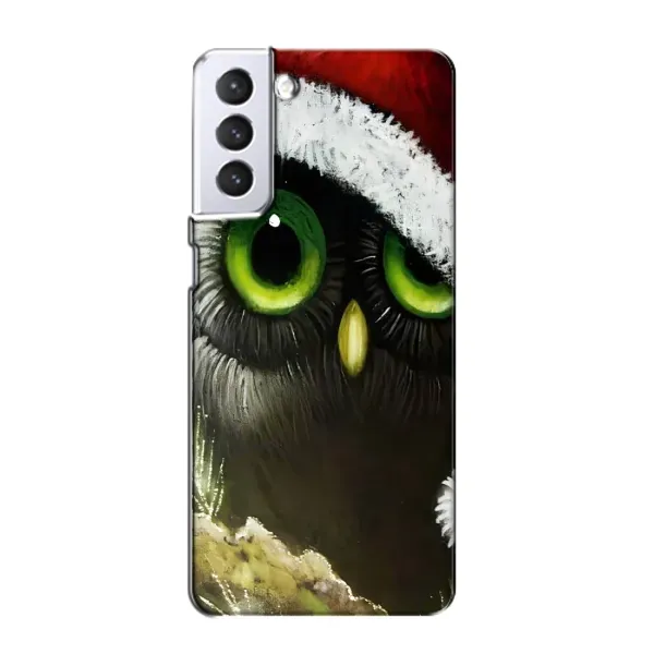 Чехол с рисунком «Новогодняя Сова» для Samsung Galaxy S21 Чехол с рисунком «Новогодняя Сова» для Samsung Galaxy S21