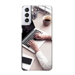 Силиконовый бампер (Работники) на Samsung Galaxy S21 (Офисный работник)