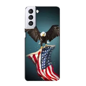 Чохол Прапор USA для Samsung Galaxy S21 (Орел і прапор)