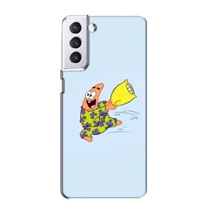 Чехлы с Патриком на Samsung Galaxy S21 (Патрик с подушкой)