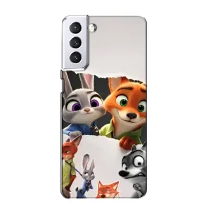 Силиконовый чехол с принтом Зоотрополіс для Samsung Galaxy S21
