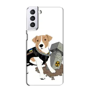 Чехол с принтом Собаки Патрон для Samsung Galaxy S21 (Пёс Патрон с ракетой)
