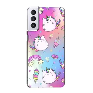 Чохол Unicorn на Samsung Galaxy S21 (Веселка і Єдинорог)