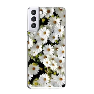Чехол с ромашками на Samsung Galaxy S21 (Рамка в ромашках)