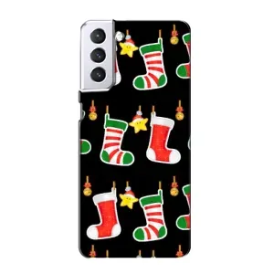 Силиконовый бампер на рождество для Samsung Galaxy S21 (Рождественские подарки)