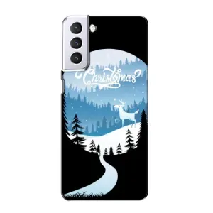 Силиконовый бампер на рождество для Samsung Galaxy S21 (Рождественский Олень)