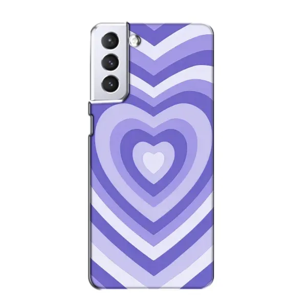 Чехол с рисунком «Сердце фиолет» для Samsung Galaxy S21 Чехол с рисунком «Сердце фиолет» для Samsung Galaxy S21
