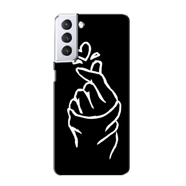 Чехол с рисунком «Сердце на черном» для Samsung Galaxy S21 Чехол с рисунком «Сердце на черном» для Samsung Galaxy S21