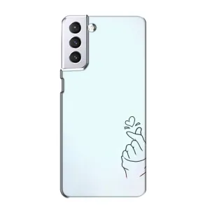Чехлы (Знак сердечка) на Samsung Galaxy S21 (Сердце на голубом)