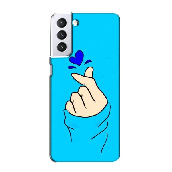 Чехол с рисунком «Сердце на синем» для Samsung Galaxy S21 Чехол с рисунком «Сердце на синем» для Samsung Galaxy S21