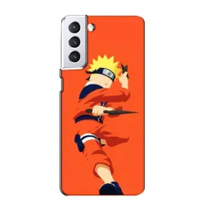 Чехлы с принтом Наруто на Samsung Galaxy S21 (Силуэт Наруто)