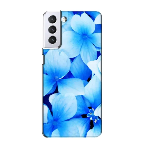 Чехол с рисунком «Синие цветы» для Samsung Galaxy S21 Чехол с рисунком «Синие цветы» для Samsung Galaxy S21