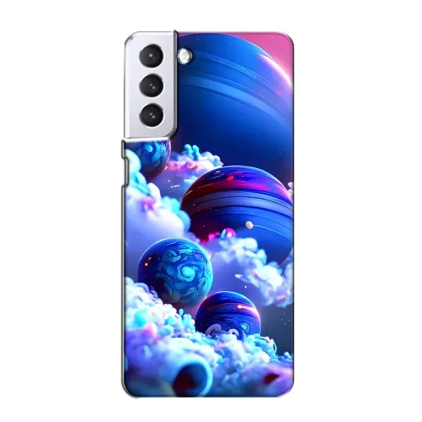 Чехол с рисунком «Синие планеты» для Samsung Galaxy S21 Чехол с рисунком «Синие планеты» для Samsung Galaxy S21