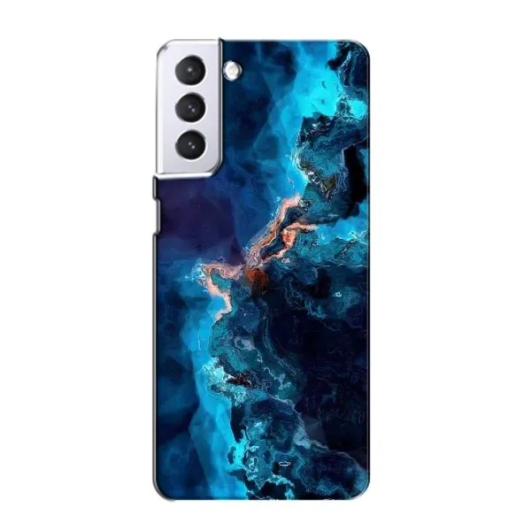 Чехол с рисунком «Синий мрамор» для Samsung Galaxy S21 Чехол с рисунком «Синий мрамор» для Samsung Galaxy S21